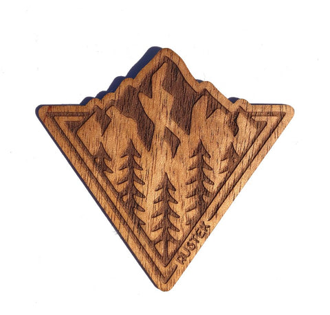 Peaking Mahogany Wood Sticker