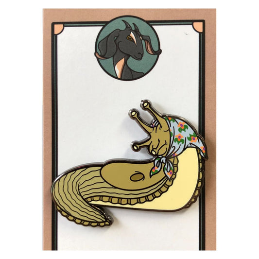 Enamel Slug Pin with Scarf