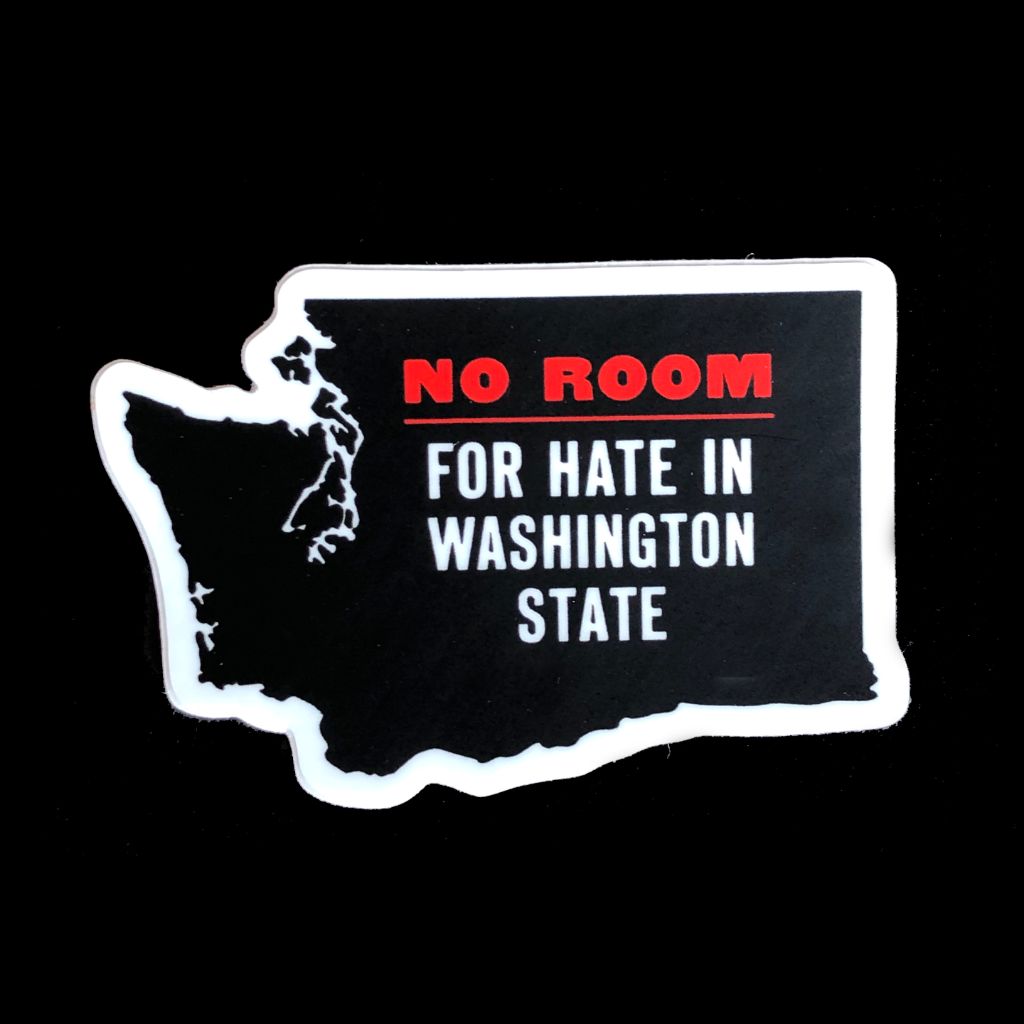 No Room For Hate Washington Sticker