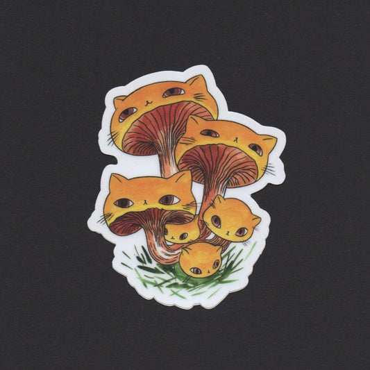 Meowshroom Sticker Chanterelles