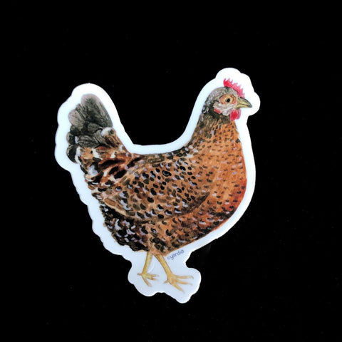 Speckled Sussex Hen Chicken Sticker