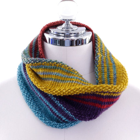 Hand Knit Merino Wool Cowl - Multi-color