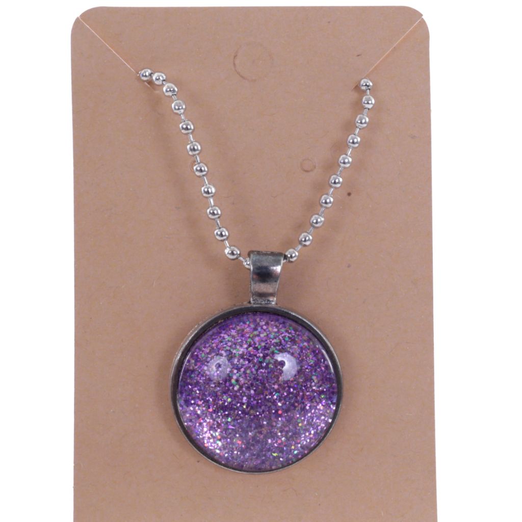 Purple Glitter Necklace