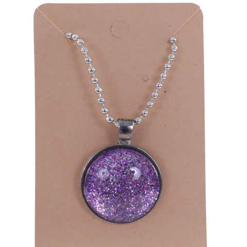 Purple Glitter Necklace