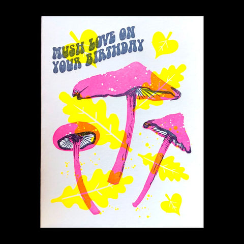 Mushroom Love Birthday Card