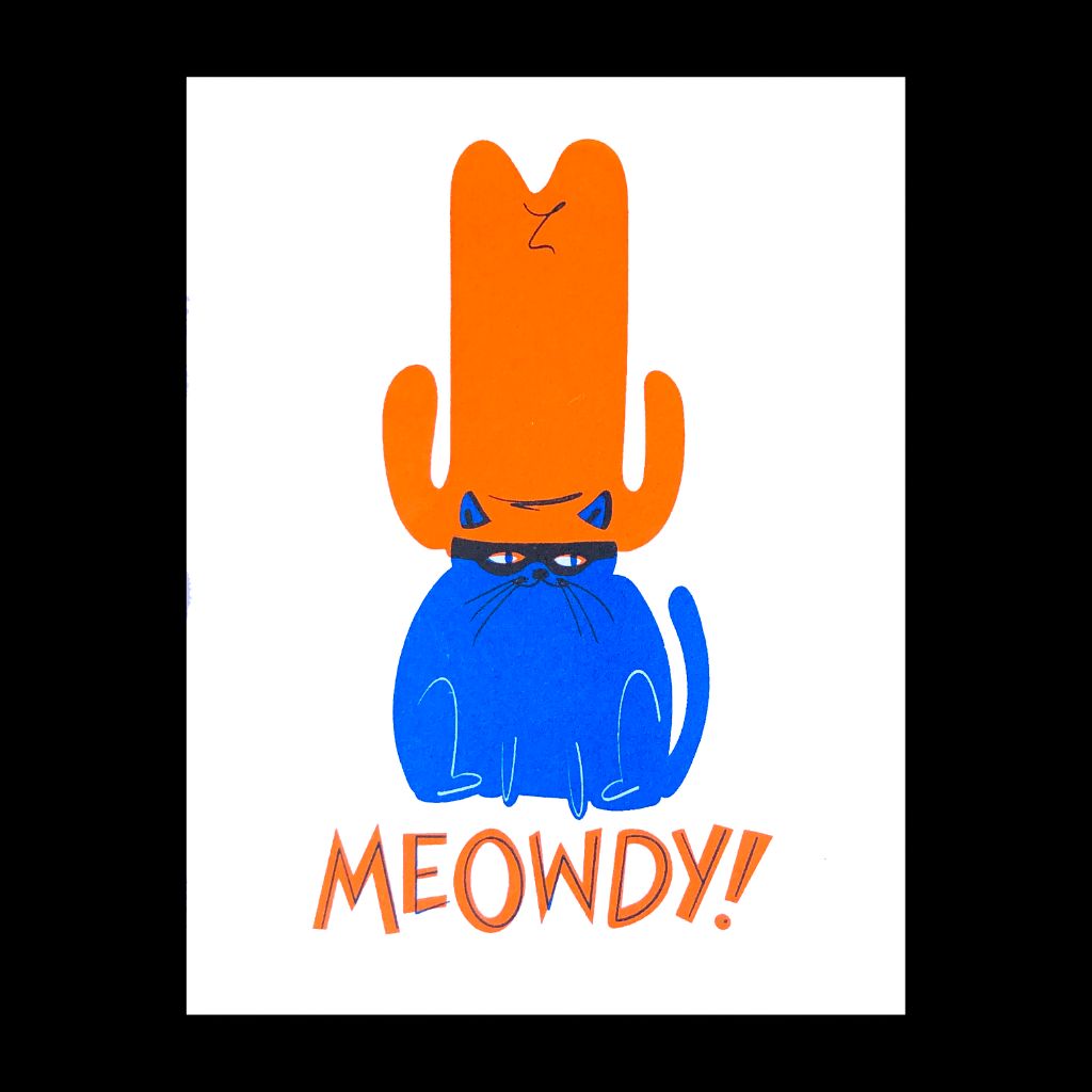 Meowdy Cat Greeting Card