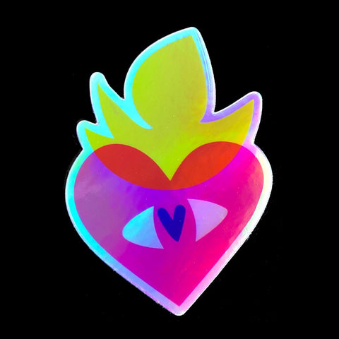 Sacred Heart Holographic Milagro Sticker