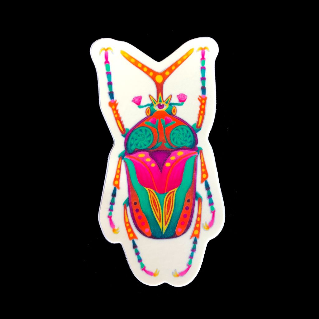 Flower Beetle Sticker