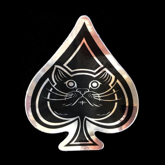 Ace of Spayeds Chrome Sticker