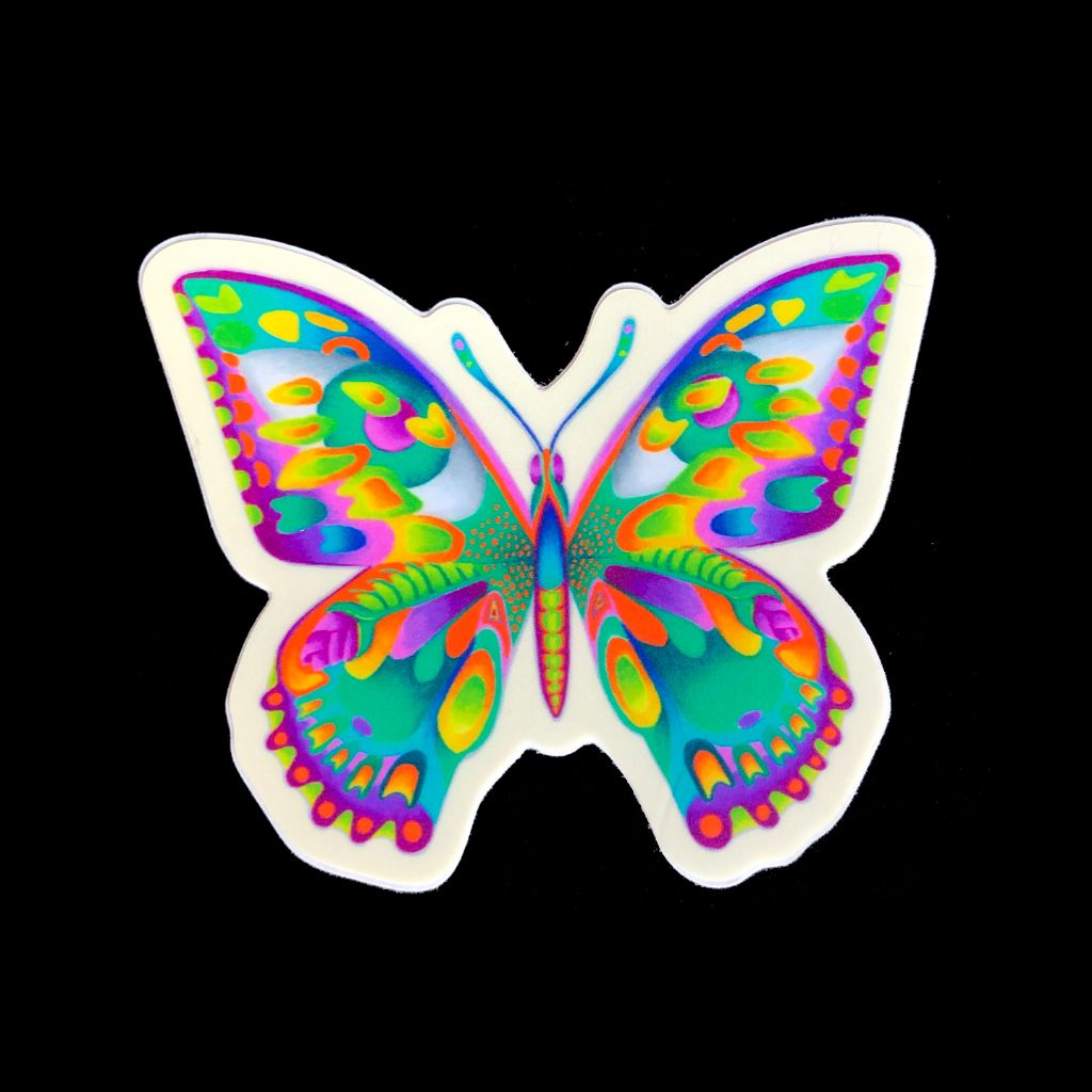 Lime Butterfly Sticker