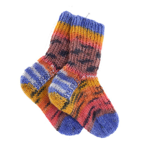 Hand Knit Baby Socks - Multi-color