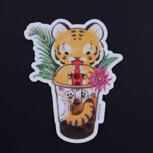Thaiger Tea Boba Cats Sticker