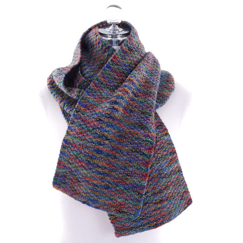 Hand knit Merino Scarf - Multi-Color