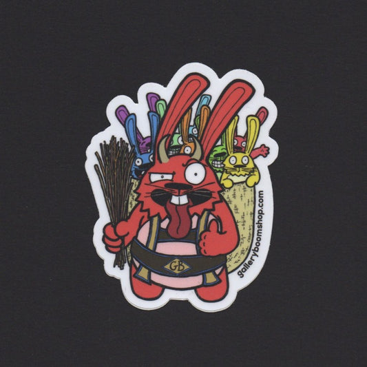 Krampus Boom Bunny Sticker