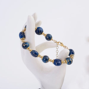 Blue & Gold Bracelet
