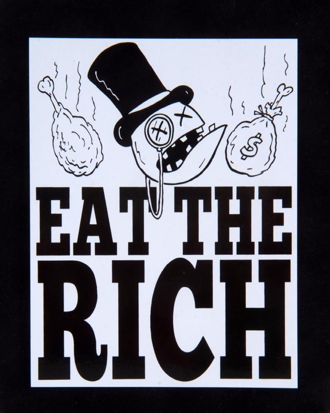 Eat the Rich Sticker, Lg.