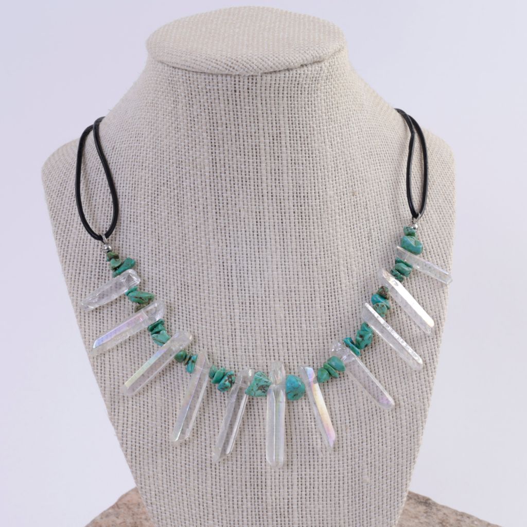 Turquoise and Quartz Necklace