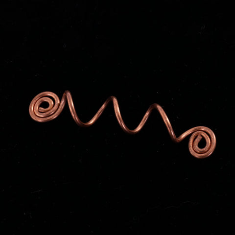 Spiral Copper Wire Hair Charm