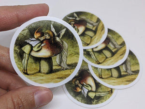 Fairies Kiss Toadstool Mushroom Sticker