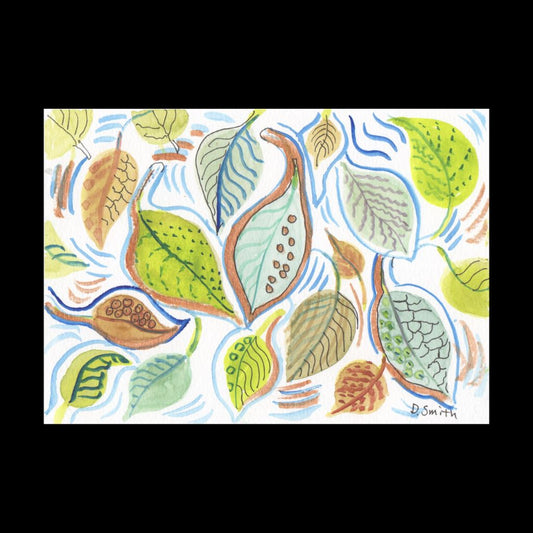 Dancing Leaves Postcard