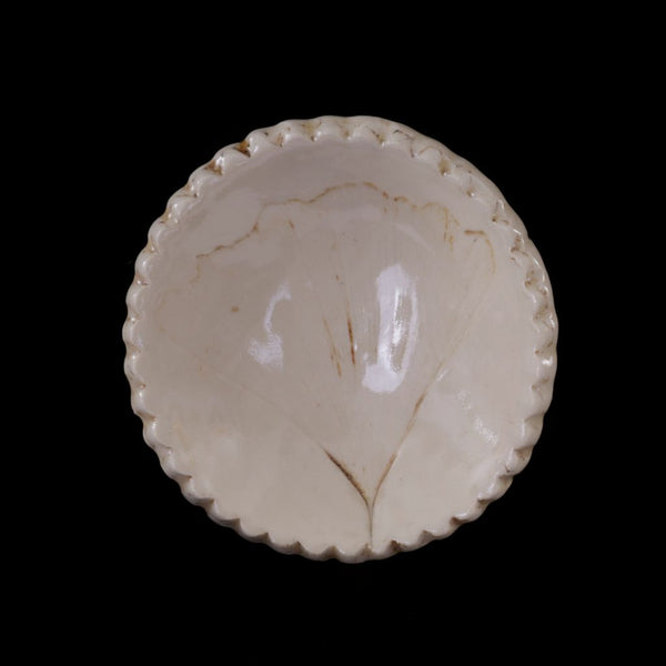 Small Porcelain Multi-purpose Dish with Ginkgo Leaf
