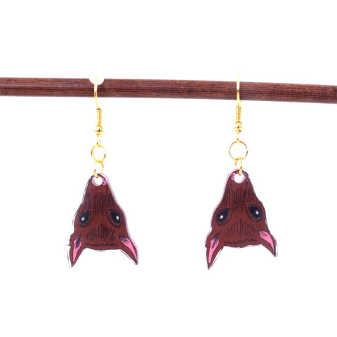 Bat Heads - Shrinky Dink Earrings