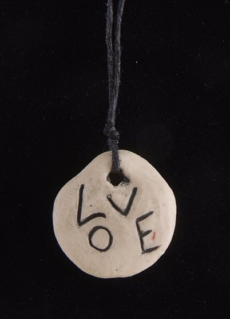 Heart/Love Ceramic Pendant Necklace