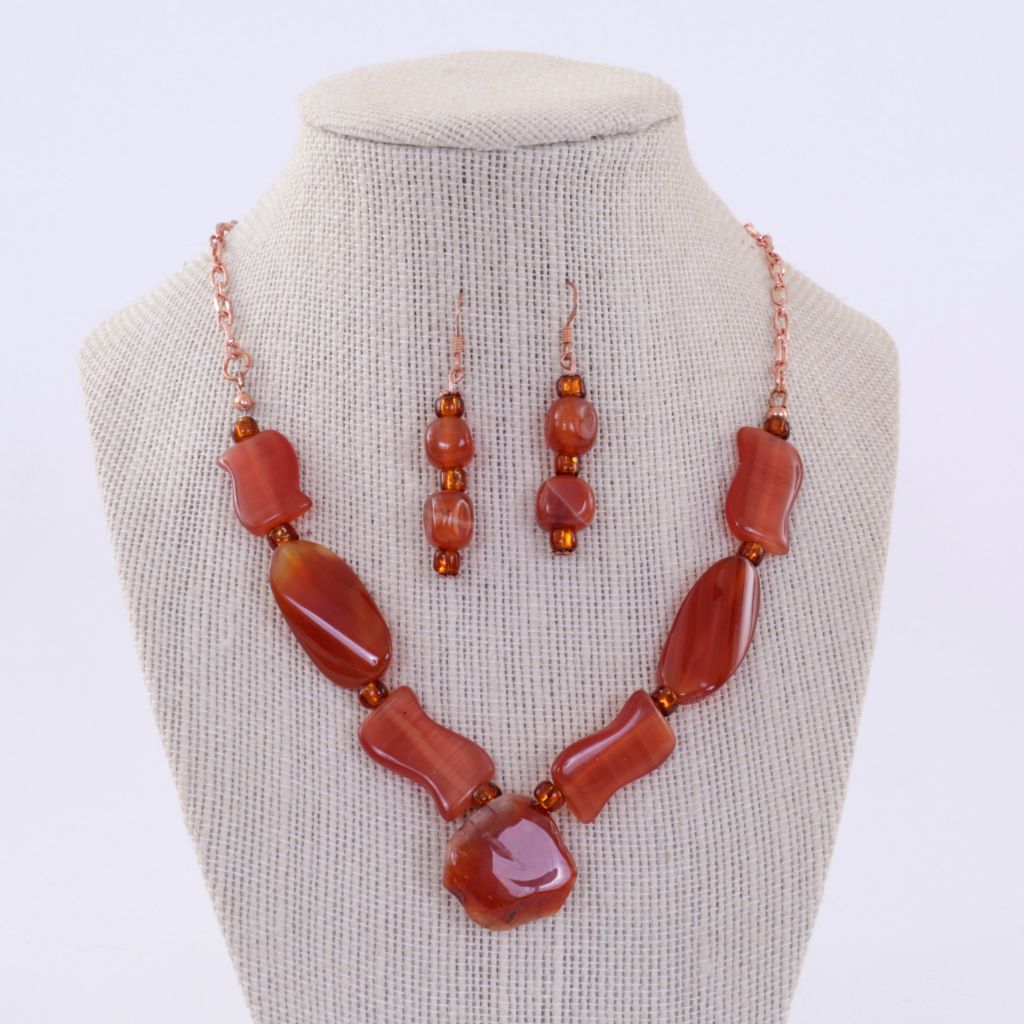 Baubles & Beads Stone Necklace & Earring Set