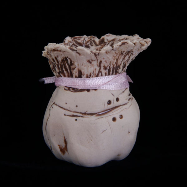 Brown Porcelain Bag - Hand Formed