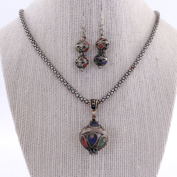 Boho Necklace and Earrings Set