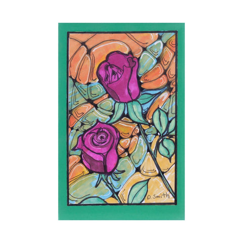 Spring Flowers 04 Neurographic Fine Art Card