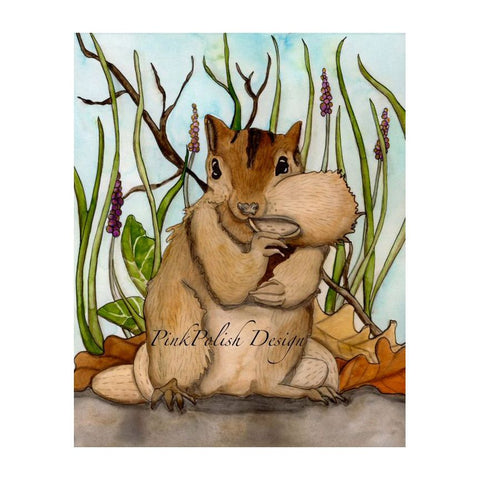 Going Nuts - 8" x 10" Art Print of Squirrel