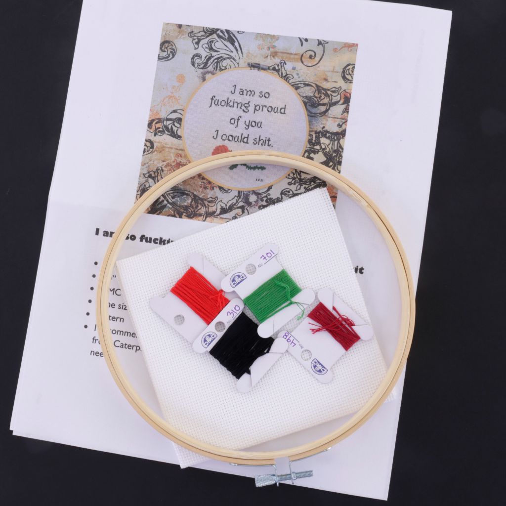 I am so Fu@king Proud of You - Snarky Cross Stitch Kit