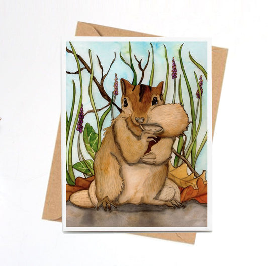 Going Nuts - Greeting Card with Squirrel