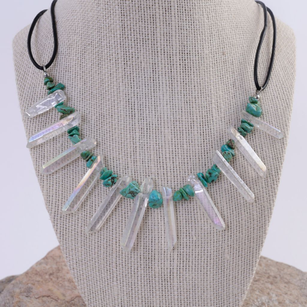 Turquoise and Quartz Necklace