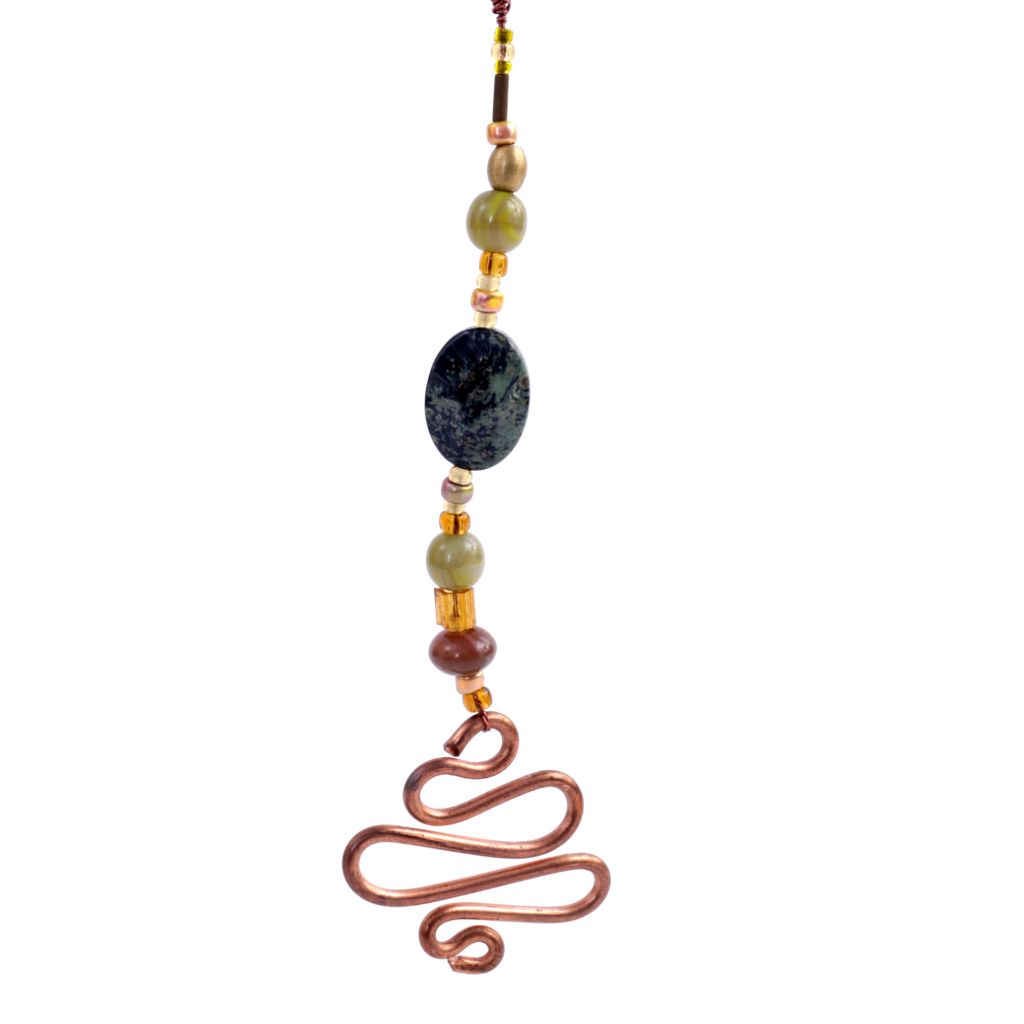 Beaded Copper Goddess Bauble Hanging