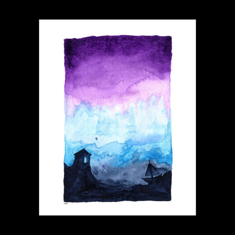 Where the Sky Meets the Water Meets the Land - New Worlds 5" x 7" Print