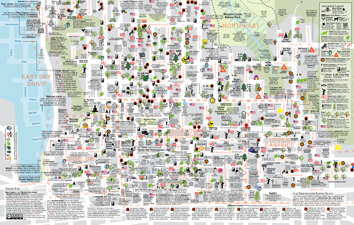 Psychogeographic Walking Map  (NE Neighborhoods)