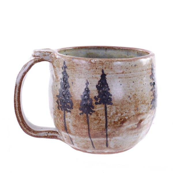 Handmade Stoneware Ceramic Forest Mug