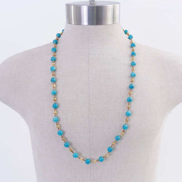 Teal & Gold Necklace