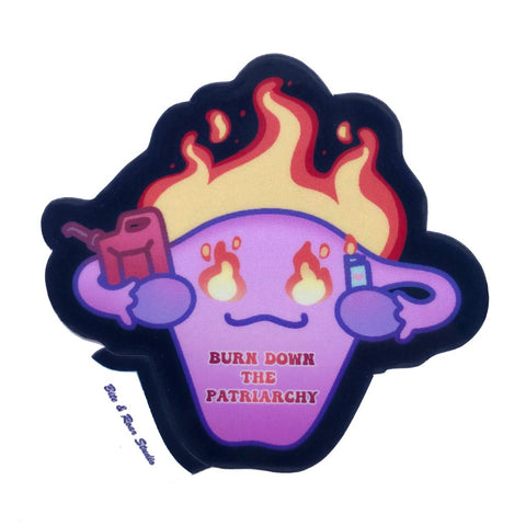 Uterus Sticker - Burn Down the Patriarchy