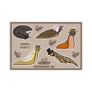 Snappy Slugs with Hats - Sticker Sheet 2