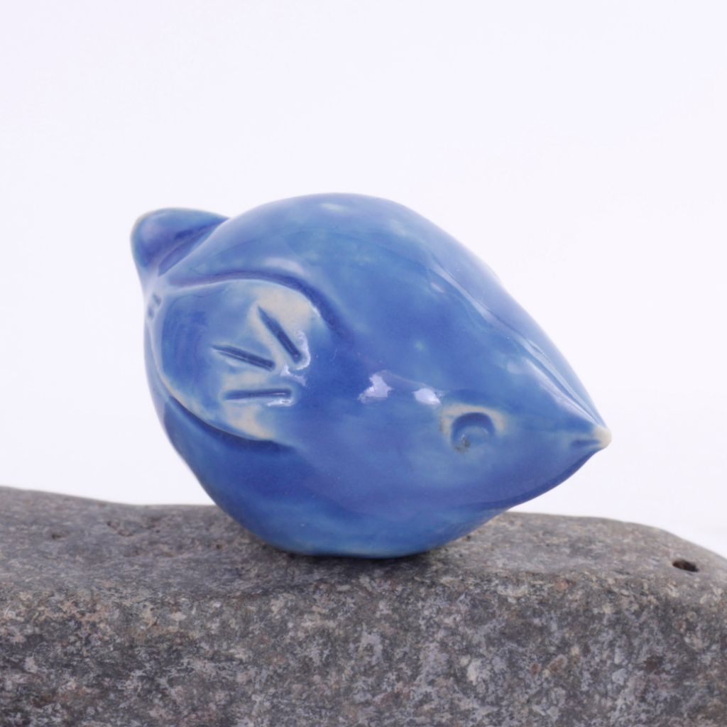 Porcelain Blue Bird Sculpture