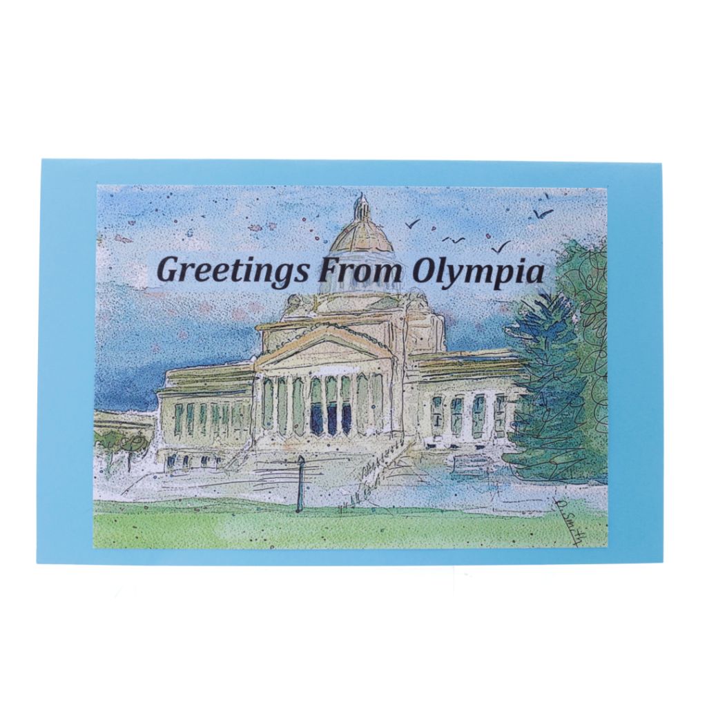 Oly Capital Greetings From Olympia Fine Art Card