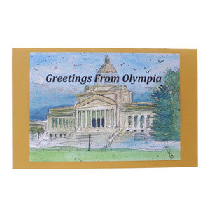 Oly Capital Greetings From Olympia Fine Art Card