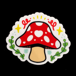 Red Mushroom Vinyl Sticker