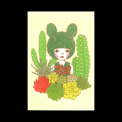 Cactus Girl Postcard