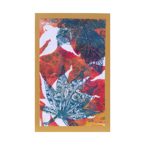 Fall Leaves '01 - Original Mono Print Card