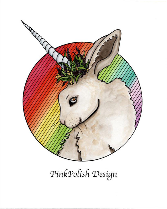 Bunnicorn, 8"x 10" Art Print