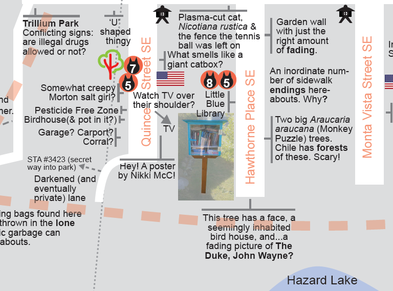 Psychogeographic Walking Map (Wildwood)